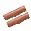 1 Pereche Mânere PU Cusute Manual pentru Bicicletă, Ghidon, cu Dopuri(Maro)