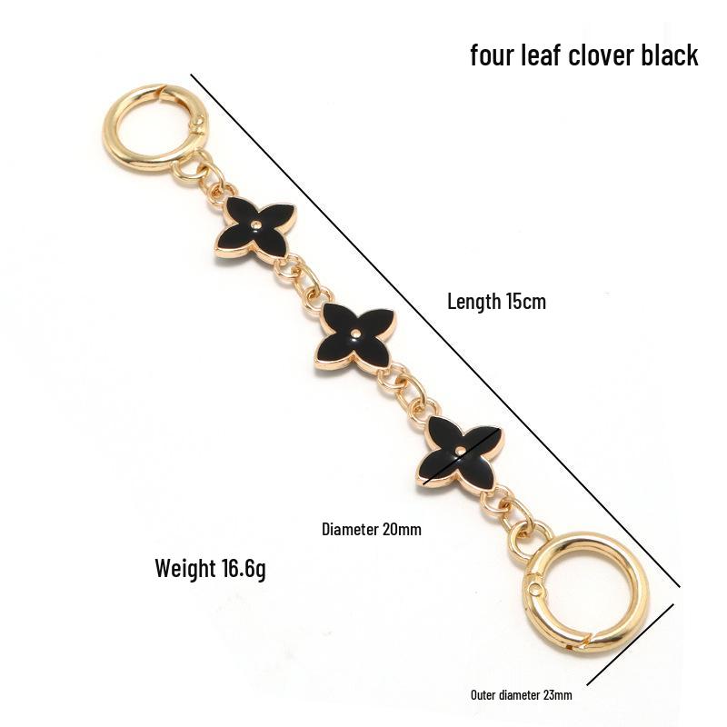 Kouchi Four-Leaf Clover Mahjong Bag Chain Strap - Metal Replacement for Crossbody or Shoulder Bags