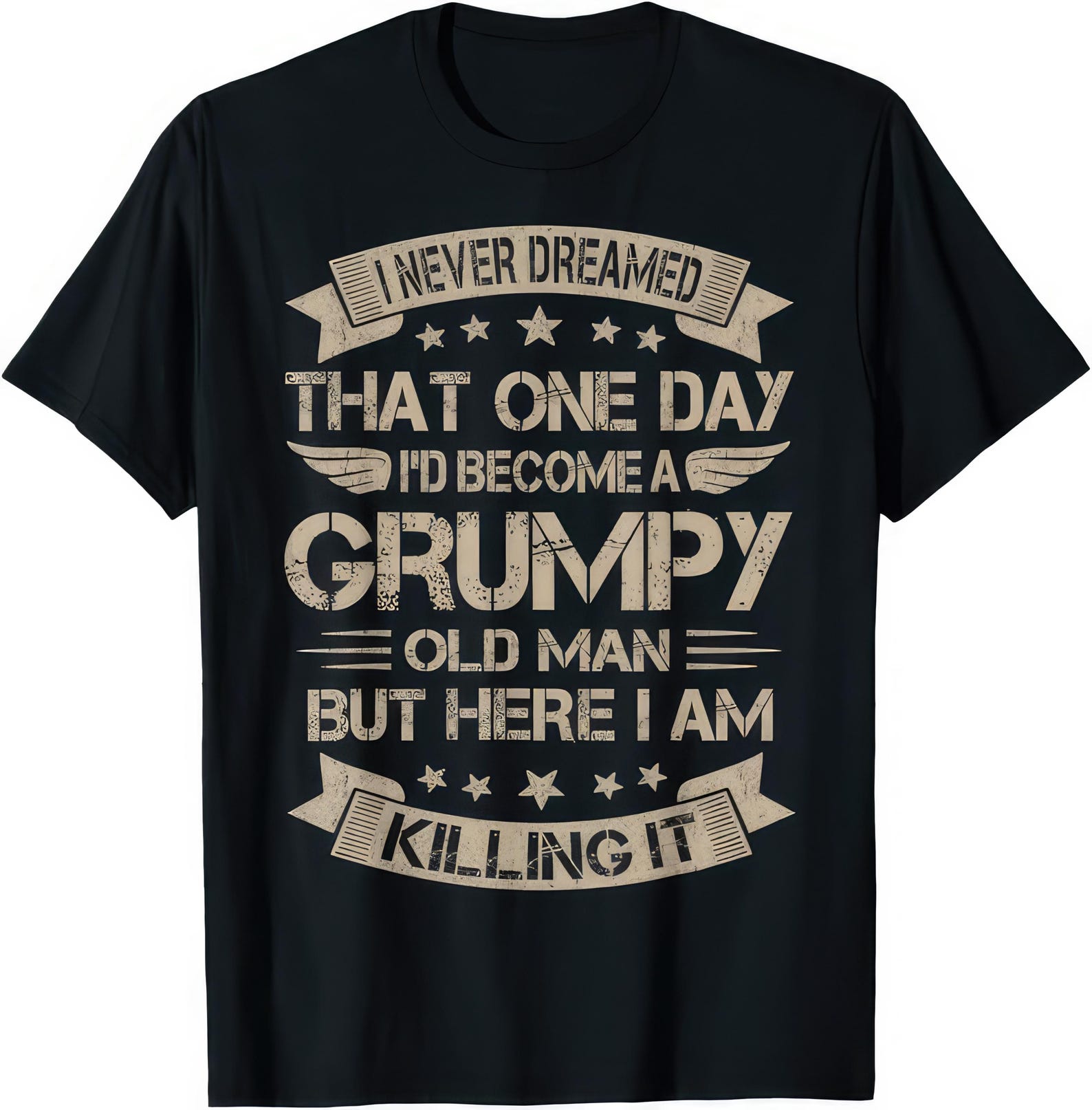 Funny Grumpy Old Man Killing It T shirt L