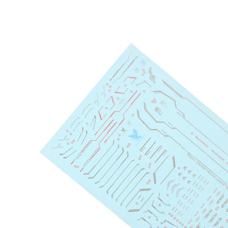 For 1/144 Hg Mighty Strike Freedom Model Decals Water Slide Decals Tool Fluorescent Sticker Models Toys Accessories