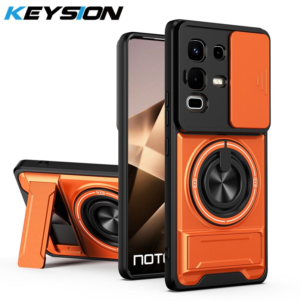KEYSION Magnetic Phone Case for Infinix Note 50 4G 50 Pro+ 50S 50X 5G Slide Camera Protection Upright Kickstand Shockproof Cover