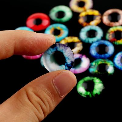 20Pcs 10MM/16MM/20MM Hot Accessories Animal Eyeballs DIY Crafts Time Gem Glass Dolls Eyes