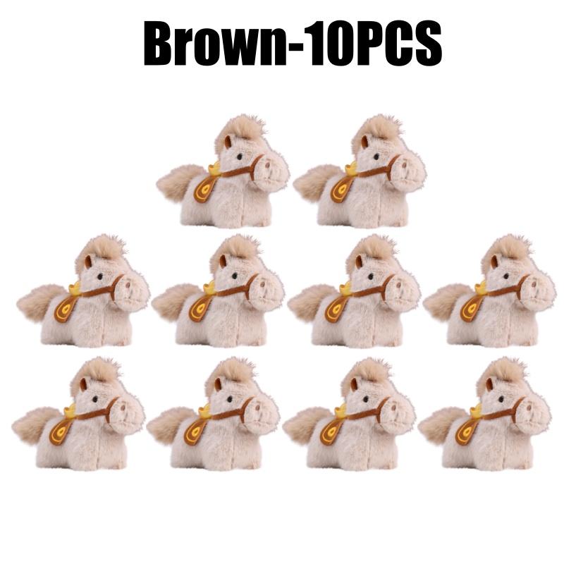 Year Of The Horse 2026 Plush Keychain Lucky Money Ingot Foal Doll Soft Stuffed Animal Toy For Kids New Year Gift Collectible
