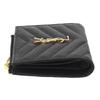 Saint Laurent Women's Bifold Mini Wallet In Caviar Leather, Size 575879 BOW01 1000, Black [Parallel Import]