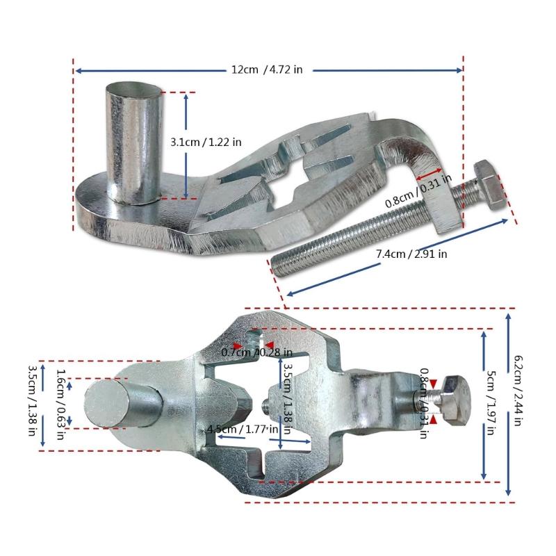 2pack Durability Metal T Post Hinges Pin Compatibility With Standard Fence Gate for Secure Hanging