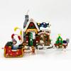 LOZ 1223 Merry Christmas House Tree Santa Claus Sněhulák Sáně 3D model DIY Mini bloky Cihly Stavebnice Hračka bez krabice