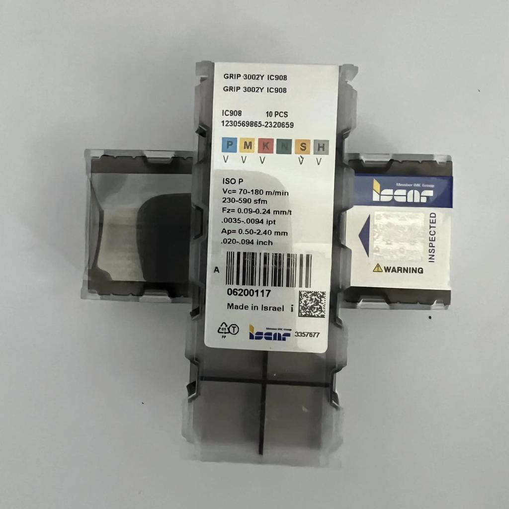 ISCAR / GRIP3002Y IC908 /Industrial indexable carbide inserts 10 Pcs