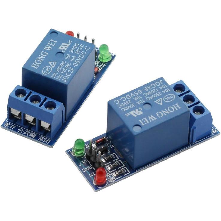 ZYAMY 5-Pack DC 5V 1 Channel Relay Module Interface Board Shield Low Level Trigger for SCM Household Appliance Control