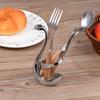 Swan Shaped Stainless Steel Kitchen Coffee Tableware Set Fork Spoon Stand Holder Heart shaped