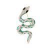 Sparkling Rhinestone Collar Pins Animal Snake Lapel Pin Creative Zodiac Snake Brooch  Office