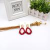 Korean Minimalist Retro Twisted Resin Long Stud Earrings for Women