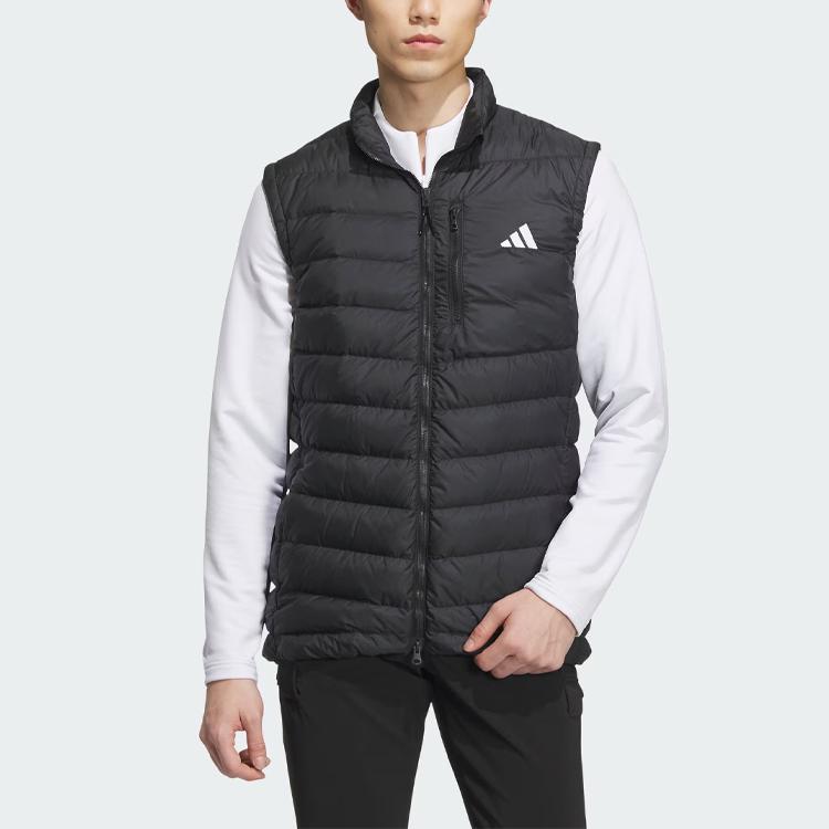 Adidas Down Vest 630 Pure Color Logo Golf Sports Down Vest Men Vests Black HZ6067
