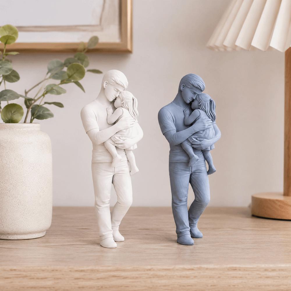Creative Desktop Girl Figurine Standing Hug Kids Sculpture Gifts Nordic-Style Ornaments Crafts