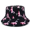 Bocca Cartoon Flamingo Bucket Hat Animal Printing Pattern FisherUnisex Hats Double Sides Panama Cap Unisex Women Summer Hot Selling
