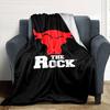 1pc THE ROCK Soft Flannel All Season Throw for Home, Office, Outdoor UseDurable Comfort Soft Warm Throw for Home