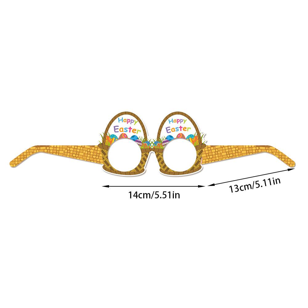Ostern, Neuer Stil, Niedlicher Cartoon-Hase, Papierbrillen, Party, Foto-Requisiten für Kinder und Erwachsene, Dekorative Artikel