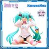 Figura de Ação Fofa para Desktop Hatsune Miku 12cm Versão Camiseta de Gato. Boneco de Anime Menina Kawaii Modelo Brinquedo Presente