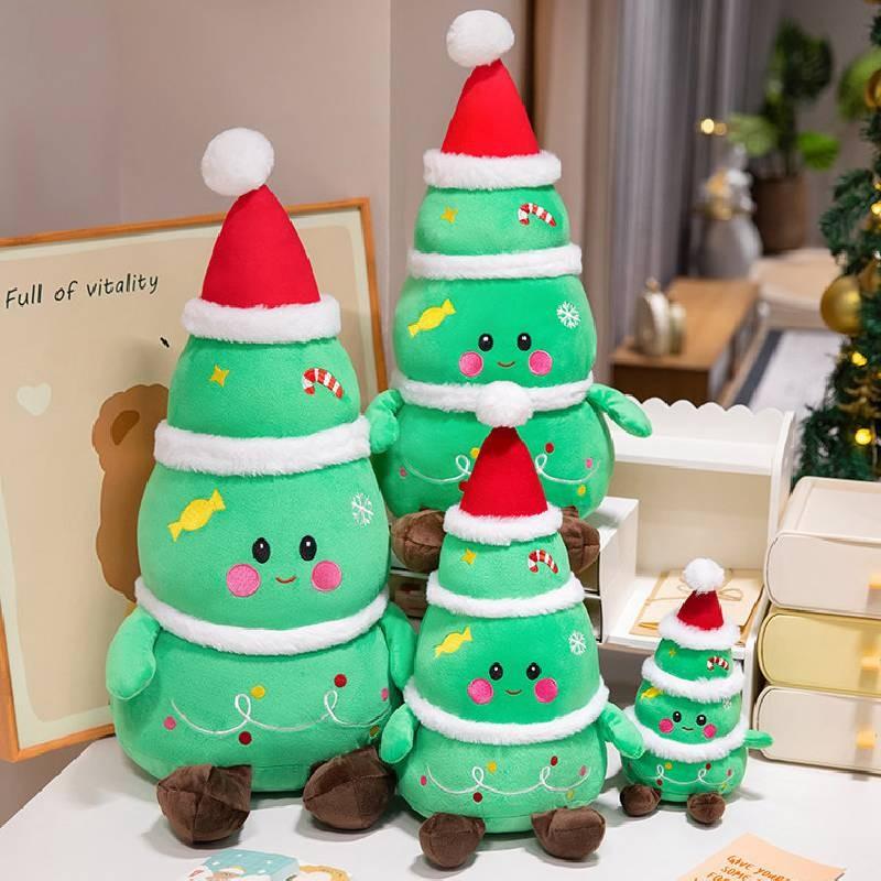 Santa Granny Claus Christmas Tree Plush Toy Stuffed Doll Decoration Kids Gift