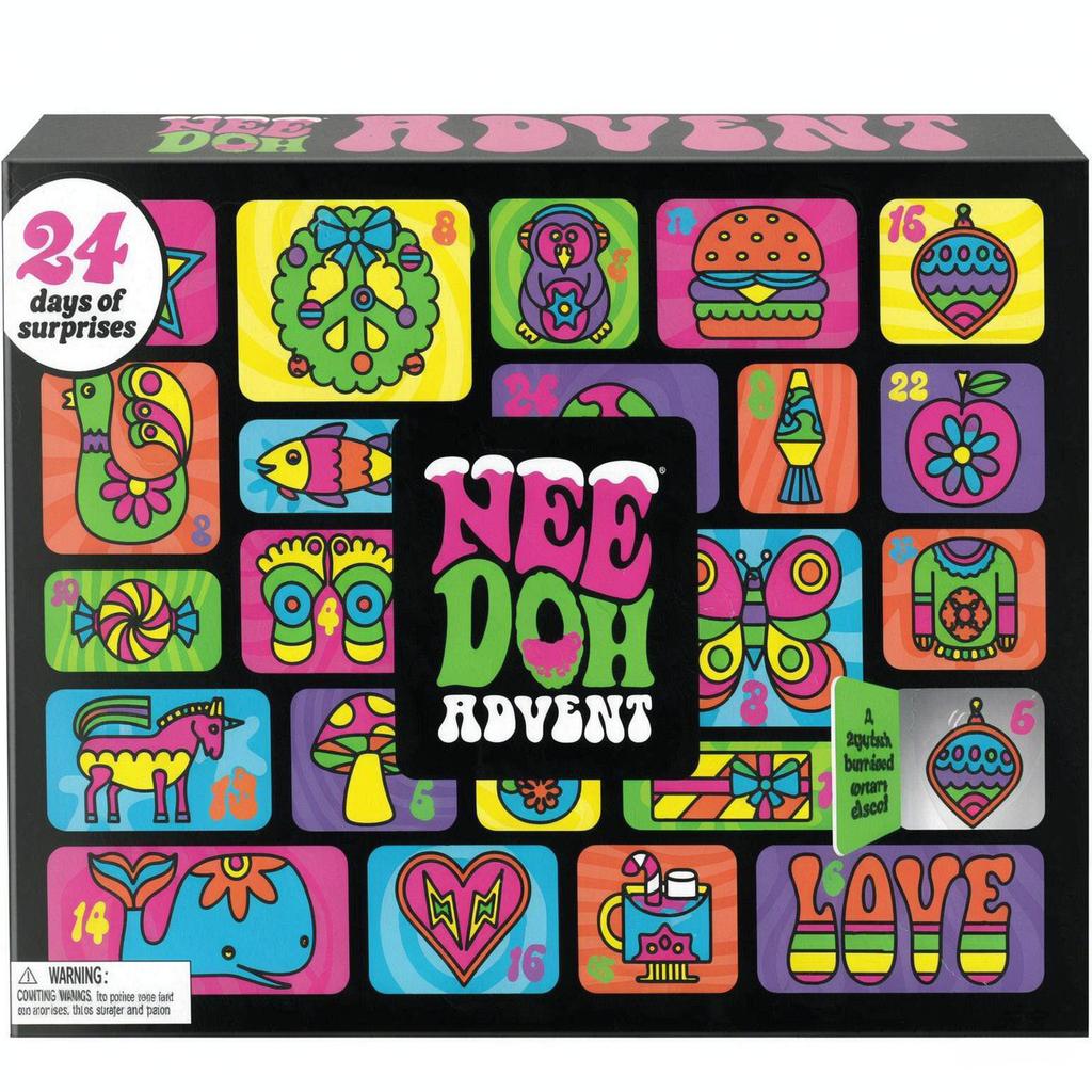 NeeDoh  Advent Calendar 13/24 Days 3D PVC Countdown Box Christmas New Year Surprise Gift