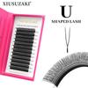 XIUSUZAKI U Shaped YY Eyelashes Extensions Matte Black Natural Double Tips U Shape 2D YY Lashes Premade Fans Volume False Lashes