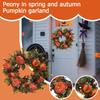 Fall Wreath For Front Door Wreath With Artificial Pumpkin