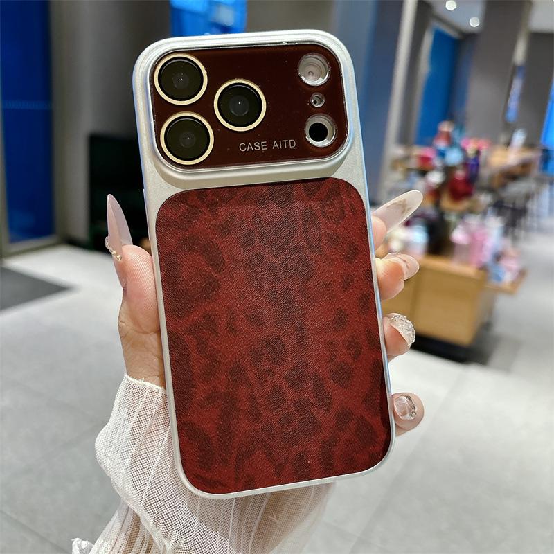 

Leopard Print Skin for iPhone17 Pro Max, iPhone 16 Pro, and 15 Large Window Protective Case 14