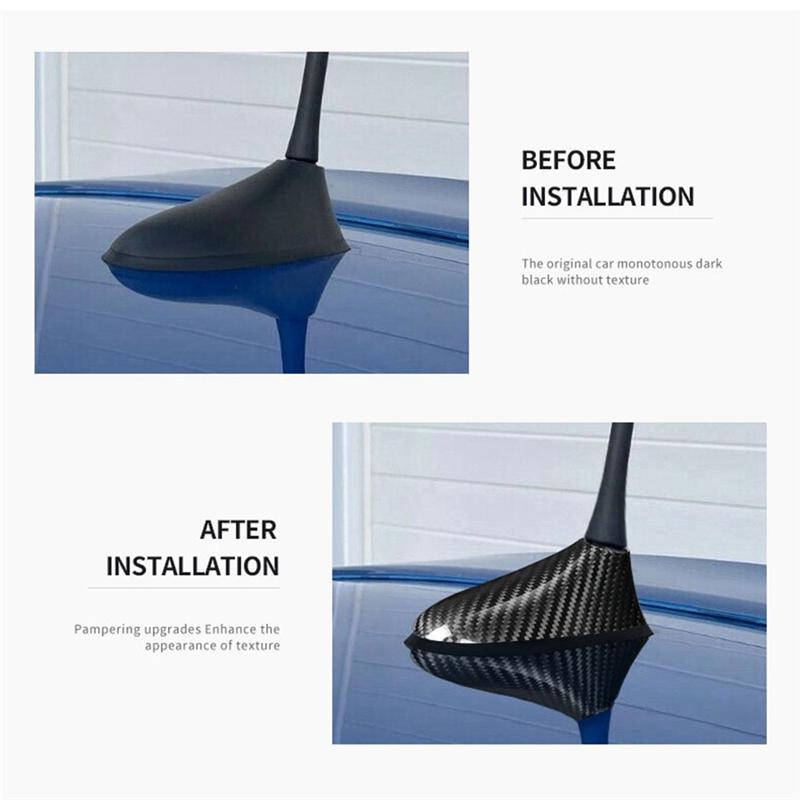 Car Antenna Shark Fin Cover Antenna Shark Fin Cover For Fiat 500 Carbon Fiber For Fiat 500-M53K