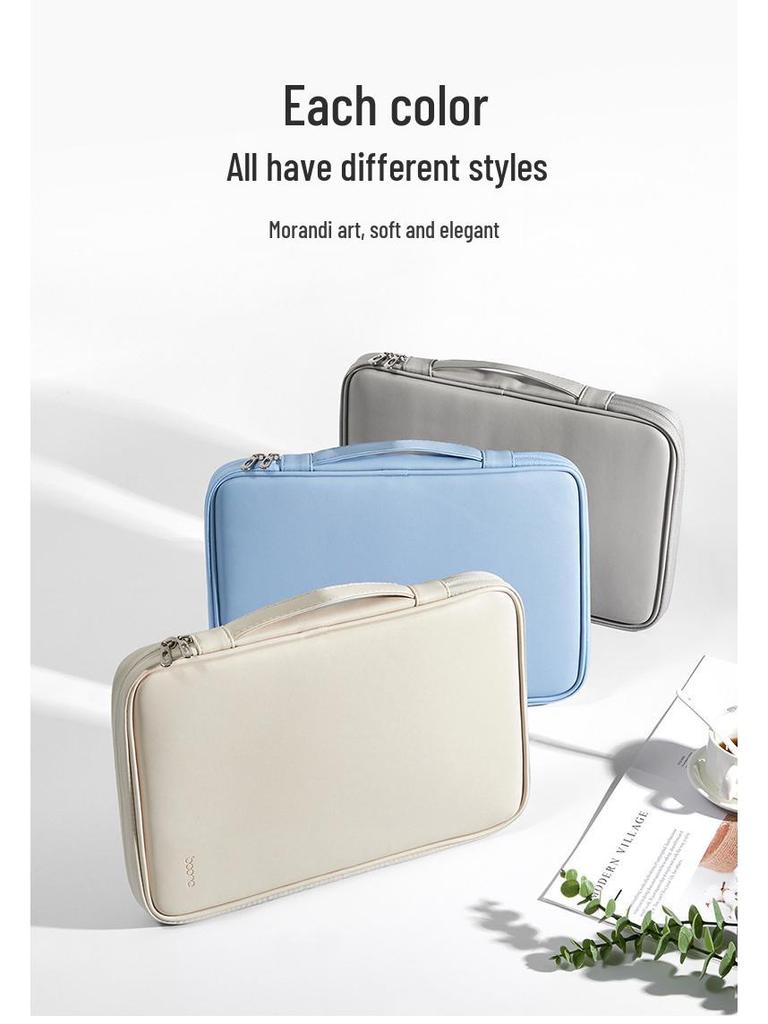 14-Inch Full Open Leather Laptop Sleeve for MacBook, Lenovo, Huawei