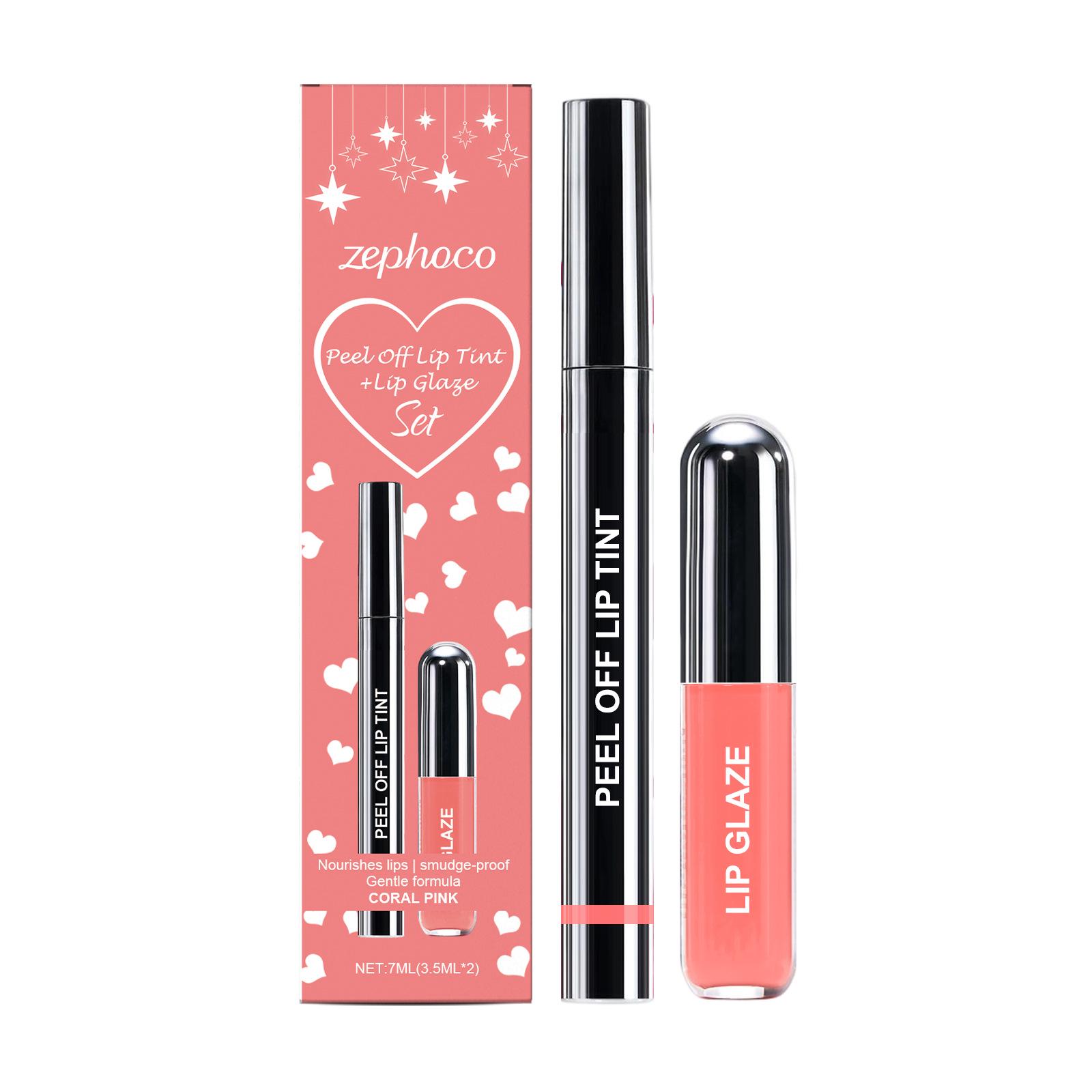 

Zephoco Versatile Peel-off Lip Gloss & Liner Set: Smooth, Natural, Pigmented Lip Makeup Lip Liner: 3.5ML; Lip Gloss: 3.5ML