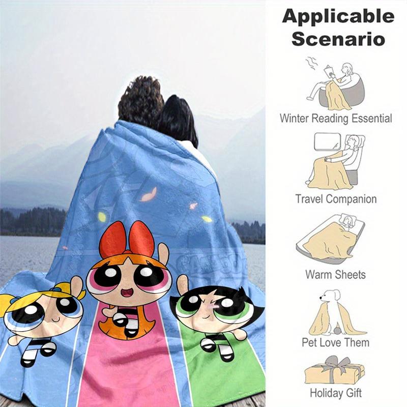 1pcPowerpuff Blanket - Soft and Comfortable for All Seasons - Perfect Gift IdeaA043021m