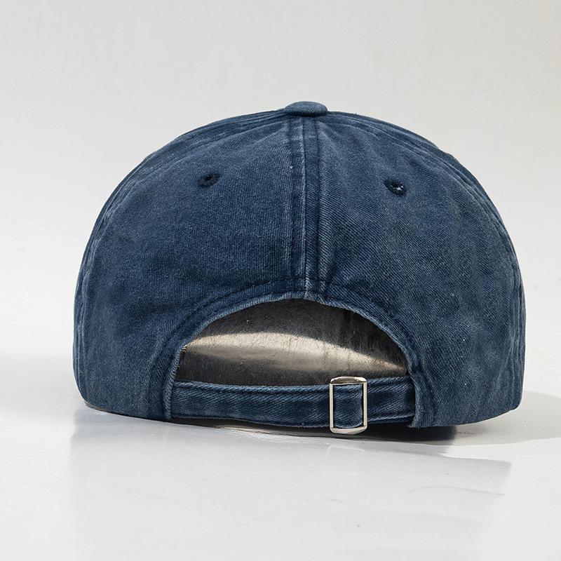 Old washed denim baseball cap deep top retro wide brim hat children spring and autumn season show face little peaked cap man