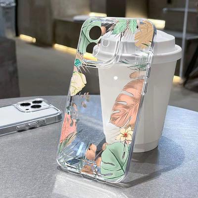 NEW Flower Phone Case For iPhone 16 16e 15 14 13 12 11 Mini Pro Max X XR XSMax 7 8 Plus Transparent Soft TPU Back Cover