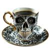 Resin Skull Coffee Mug Halloween Themed Gothic Skull Crusher Coffee Bonehead Design Diabolical Bonehead Cups for Coffee Lovers