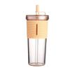 710ML/25oz Large Capacity Coffee Cup, Plastic Water Bottle With Straw, High Temperature Resistant Clear,Reusable Cups with Straw