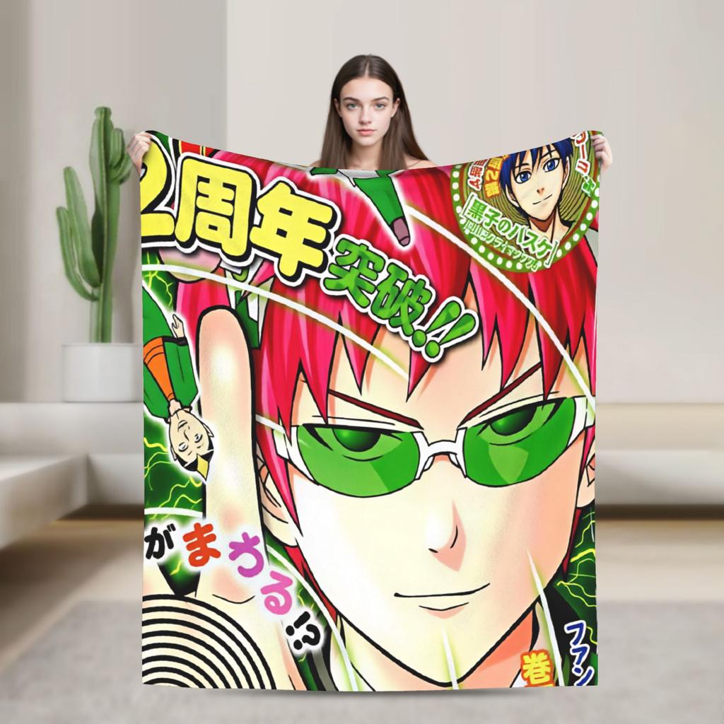 The Disastrous Life of Saiki K Super Soft Blanket Travel Plush Throw Blanket Fashion Home Decor Flannel Bedspread Sofa Bed Cover