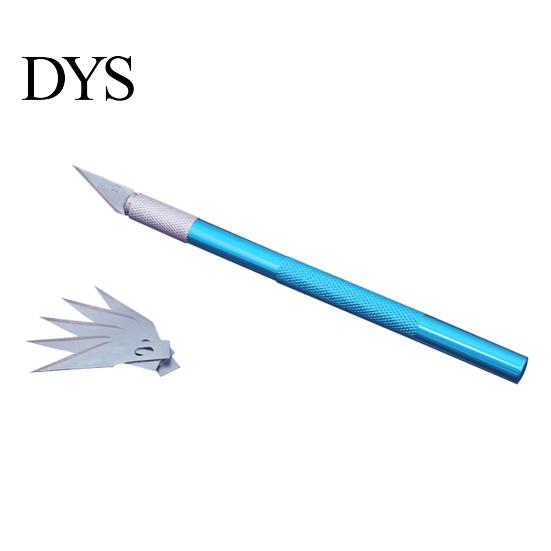 Utskjæringspenn i aluminium Papirkutter Sculpting Cutting Tool Craft Kniv + 5 blader