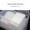 Transparent Acrylic Dual-Compartment Nail Art Storage Box for Cotton Pads and Swabs