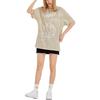 Li-Ning Mickey Series Casual Sports Allover Print Round Neck T-Shirt Unisex Tops Khaki AHSS273-1