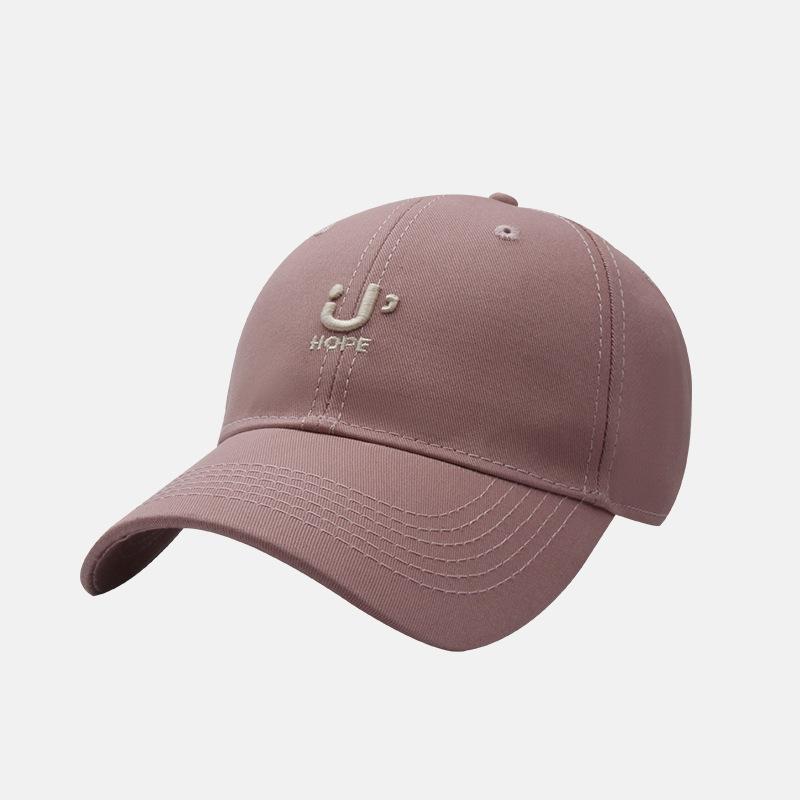 Korean Version New Versatile Letter Embroidered Soft Top Baseball Hat for Women's Spring and Summer Casual Outdoor Sun Protection Baseball Cap