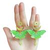 Gothic Bohemia Gold Color Stainless Steel Sun Crescent Moon Green Insect Moth Dangle Earrings for Women Jewelry Accessories Gift