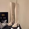 New versatile child autumn and winter European and American elastic boots fashion knee boots high heel thick sole waterproof table thick heel