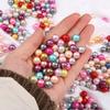 Multi Color Round No Hole Acrylic Imitation Pearl Beads Loose Bead For DIY Scrapbook Decoration Crafts Sewing 3/4/6/8/10mm