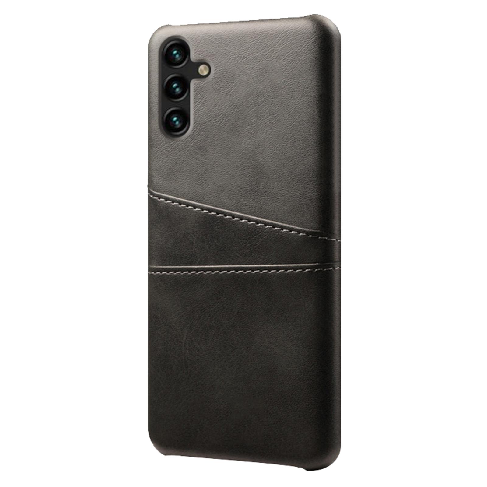 

Phone Cover with Dual Card Slots For Samsung Galaxy A54 5G,Drop-proof PU Leather Coated Hard PC Scratch-resistant Phone Case Brown