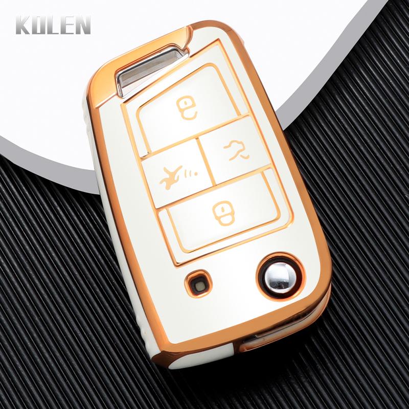 Tpu Car Key Case Cover Shell Fob For Vw Volkswagen Golf 7 Mk7 Tiguan Mk2 For Seat Ateca Leon Fr 2 Ibiza Skoda Octavia A7 Keyless
