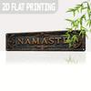 2D Flat - [Enable] 2D Flat 2D Plane, 1pc, "Namaste" Decorative Plaque (15.7X3.9 Inches / 40Cm X 10Cm), Suitable for Home, Holiday Decoration Ornaments