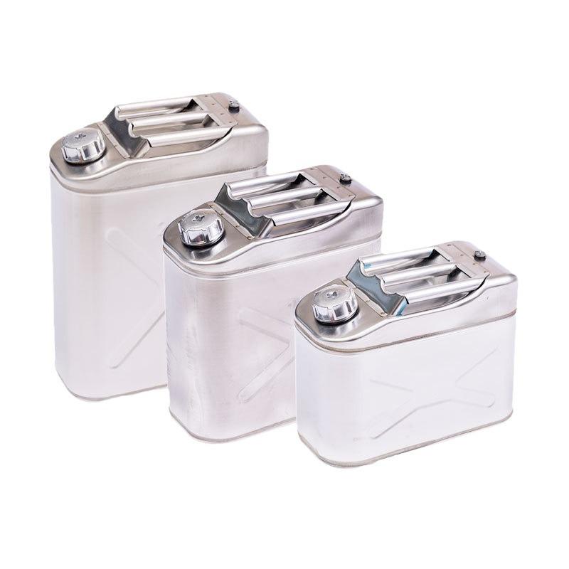 Thickened Portable Fuel Tank: 304 Stainless Steel Gasoline/Diesel Can - 30L, 20L, 10L Capacity