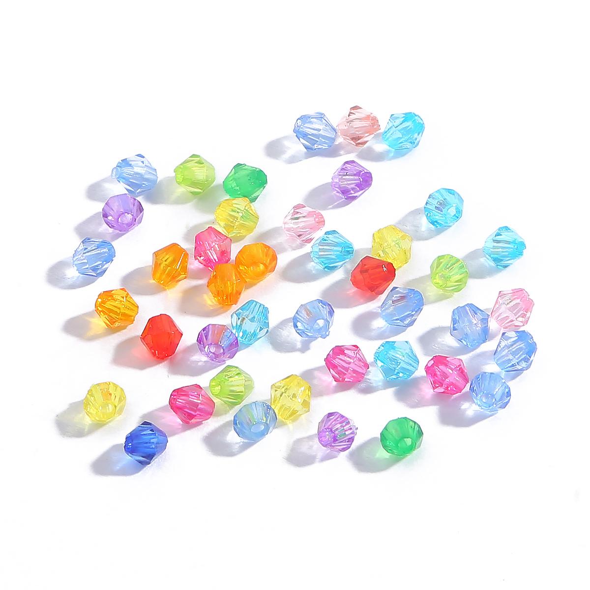 

4-10 мм австрийские граненые двухконусные хрустальные акриловые свободные бусины-разделители DIY Изготовление ювелирных изделий 4mm 500pcs