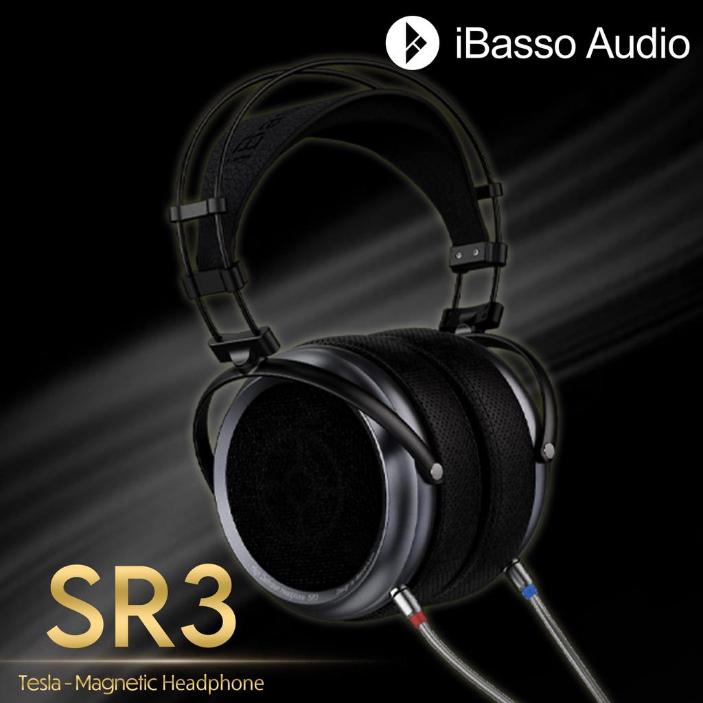 iBasso Audio SR3 Open Dynamic Headphones with Hi-Res 3.5mm and 4.4mm-6.35mm Adapter for Over-Ear Headphones