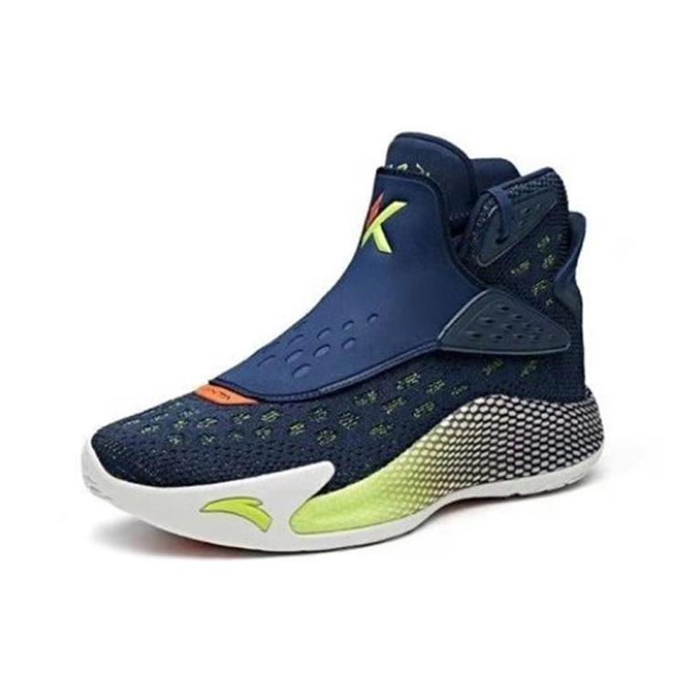 Anta KT5 Thompson 5 Cushioning Slip Resistant Abrasion Resistant High top Basketball Shoes Men's Blue Green 11941101-8