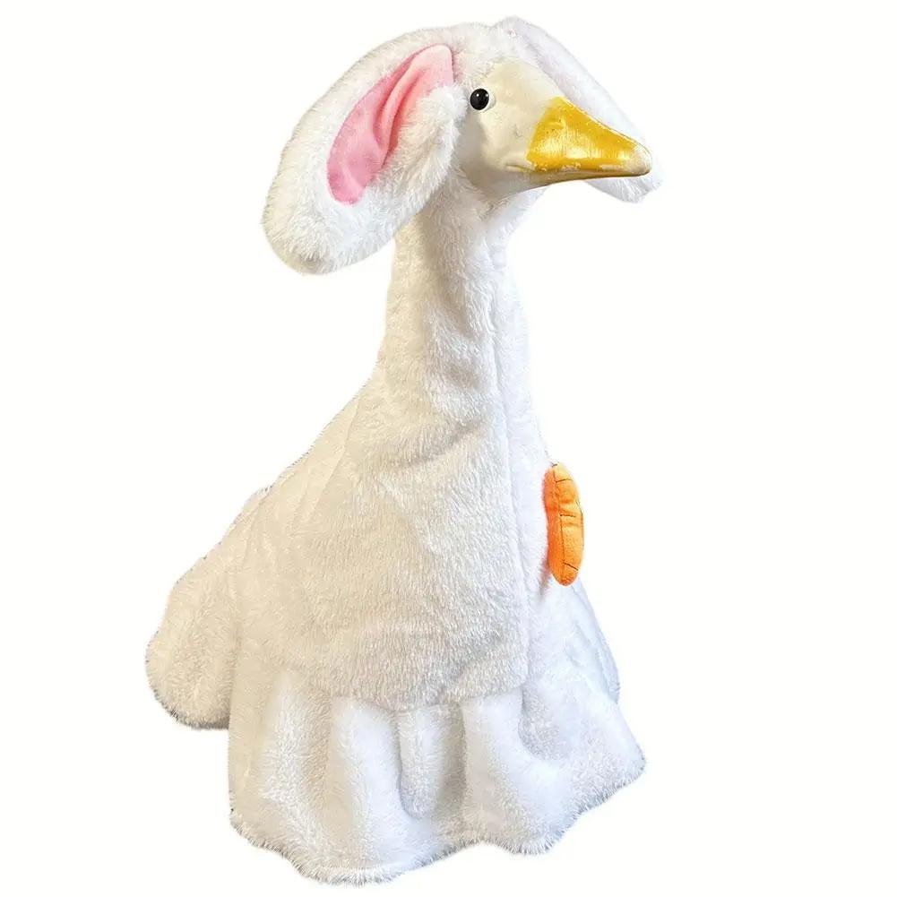 Porch Goose Long-eared Rabbit Goose Clothing Big White Courtyard Goose Decoration Lawn New Creative Clothing Terrace Art G7W5